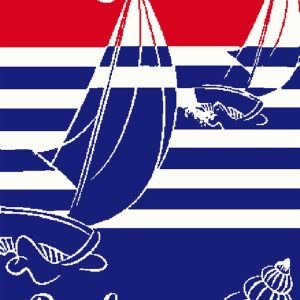 Πετσέτα Θαλάσσης Βελουτέ Ζακάρ Αιγυπτιακή 420 gsm 235 87X165 100% Cotton - Image 1