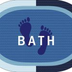 Πατάκι Μπάνιου Oval Αντιολισθητικό Bath 50X70 Sky Blue 100% Polyester