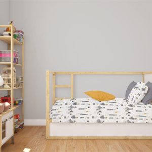 Κατωσέντονο Με Λάστιχο bebe Seabirds 578 0,70X1,40X0,15 White-Grey 100% Cotton