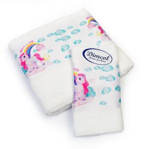 Πετσέτα Σετ 2 τεμ Με Ψηφιακή Εκτύπωση bebe Magic Unicorn 316 30X50,70X140 White 100% Cotton