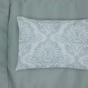 Μαξιλαροθήκη Εμπριμέ Άρτεμις 705 50X70 Light Blue-Grey 100% Cotton