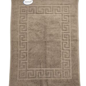 Ξενοδοχειακό Πατάκι Μπάνιου 700 gr/m² Jacquard Μαίανδρος 50X70 Μπεζ 100% Cotton