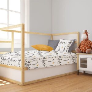 Πάπλωμα Εμπριμέ bebe Seabirds 578 120X160 White-Grey 100% Cotton