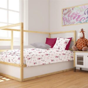 Πάπλωμα Εμπριμέ bebe Cloudy Bear 582 120X160 White-Pink 100% Cotton