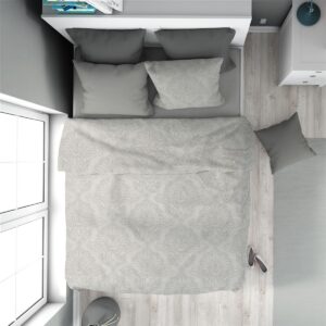 Πάπλωμα Εμπριμέ Άρτεμις 701 160X240 Grey 100% Cotton