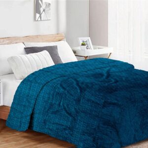 Κουβέρτα Coral Fleece Jacquard Brick 03 160X220 Petrol 100% Polyester