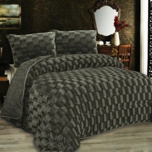 Κουβερτοπάπλωμα με εφέ Fleece 750 gsm 1940 Olive 160X220 100% Polyester