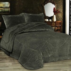 Κουβερτοπάπλωμα Popcorn Fleece 700 gsm 1950 Olive 220X240 100% Polyester