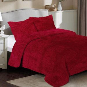 Κουβέρτα Coral Fleece Solid 04 160X220 Bordeaux 100% Polyester