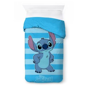 Κουβερτοπάπλωμα Flannel-Sherpa Disney Home Lilo & Stitch 14 160X250 Sky Blue 100% Polyester