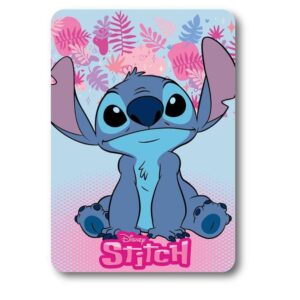 Κουβέρτα Fleece Disney Home Stitch 68 100X140 Ice Blue-Pink 100% Polyester