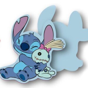 Mini Μαξιλάρι 3D Disney Home Stitch 84 15 cm Sky Blue 100% Velboa