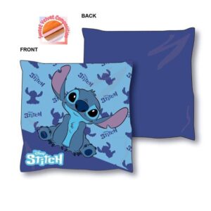 Βελούδινο Μαξιλάρι Disney Home Stitch 04 38X38 Blue 100% Velboa