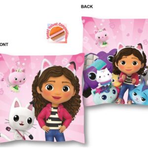Βελούδινο Μαξιλάρι DreamWorks Gabby's Dollhouse 03 38X38 Pink 100% Velboa