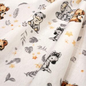 Σεντονάκι Λίκνου bebe Savanna 36 80X110 White-Grey 100% Cotton Flannel