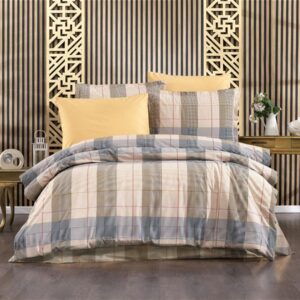 Σεντόνια Εμπριμέ Σετ 3 τεμ Αντιγόνη 340 220X240 Beige 100% Cotton Flannel