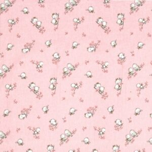 ΠΑΝΑ ΦΑΝΕΛΑ bebe Birds 15 80X80 Pink Flannel cotton 100%