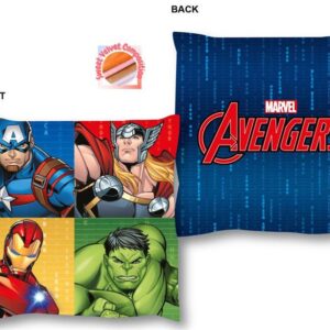 Βελούδινο Μαξιλάρι Marvel Avengers 53 38X38 Blue 100% Velboa
