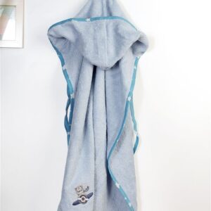 Κάπα Με Κέντημα bebe Aviator 183 75X85 Sky Blue 100% Cotton
