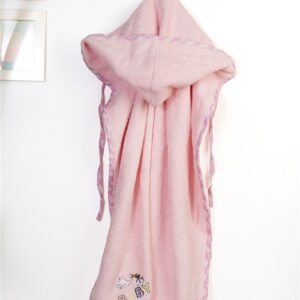 Κάπα Με Κέντημα bebe Stork 192 75X85 Pink 100% Cotton