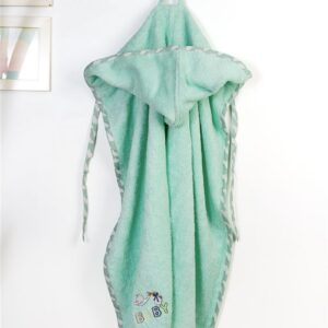 Κάπα Με Κέντημα bebe Stork 195 75X85 Mint 100% Cotton