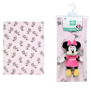 Λούτρινο Disney Home Σετ 2 Τεμ. bebe Minnie 30 Ύψος 25 cm & Κουβέρτα Coral Fleece 75X100 cm Pink-Black 100% Polyester