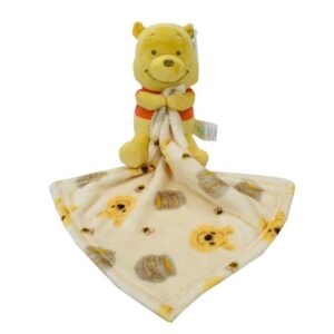 Λούτρινο Disney Home με Πανάκι Παρηγορίας Coral Fleece Εμπριμέ Winnie 38 Ύψος 25 cm Yellow 100% Polyester