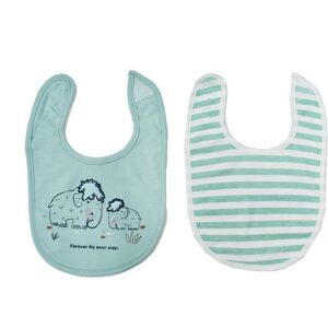 Σαλιάρα Interlock & Επένδυση Terry με Velcro bebe Σετ 5 Τεμ. Mammoth 26 30X20 Green 60/40 Cott/Pol