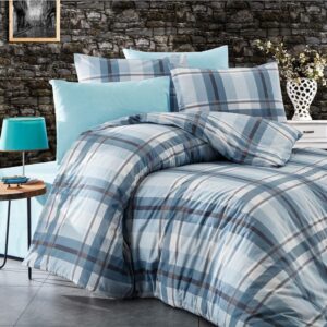 ΣΕΝΤΟΝΙΑ ΕΜΠΡΙΜΕ ΣΕΤ 3 τεμ Εκάβη 421 160X240 Sky Blue Cott/Pol 70/30