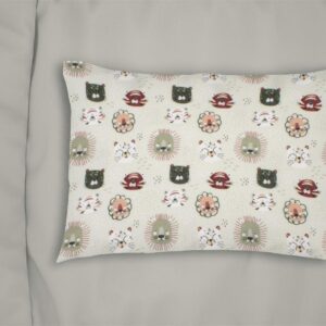 ΜΑΞΙΛΑΡΟΘΗΚΗ ΕΜΠΡΙΜΕ bebe Big Cats 27 35X45 Light Olive 100% Cotton Flannel