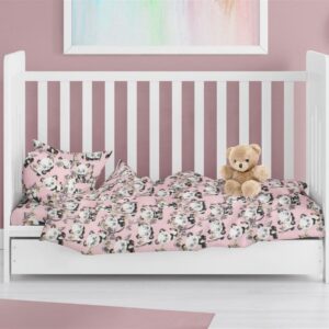 ΠΑΠΛΩΜΑ ΕΜΠΡΙΜΕ bebe Panda Bear 97 120X160 Pink 100% Cotton Flannel