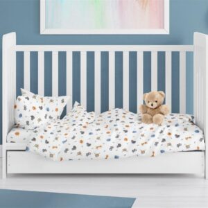 ΠΑΠΛΩΜΑΤΟΘΗΚΗ ΕΜΠΡΙΜΕ bebe Zoo 29 120X160 White 100% Cotton Flannel