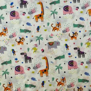 ΠΑΝΑ ΧΑΣΕ bebe Zoo 556 80X80 White-Multi 100% Cotton