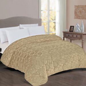 Κουβερτοπάπλωμα Γούνα-Sherpa 730 gsm 1830 Beige 160X220 100% Polyester