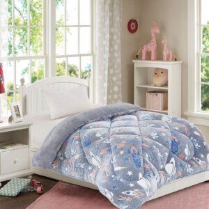 Κουβερτοπάπλωμα φωσφορίζον Galaxy 160X220 Grey 100% Polyester