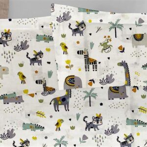 ΜΑΞΙΛΑΡΟΘΗΚΗ ΕΜΠΡΙΜΕ kids Zoo 557 50X70 White-Grey 100% Cotton