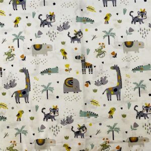 ΠΑΝΑ ΧΑΣΕ bebe Zoo 557 80X80 White-Grey 100% Cotton