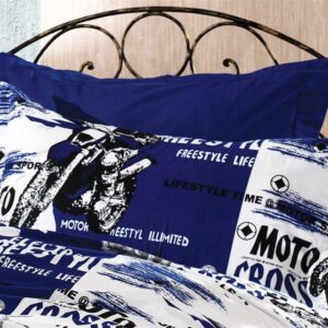 ΜΑΞΙΛΑΡΟΘΗΚΗ ΕΜΠΡΙΜΕ kids Motocross 289 50X70 Blue 70/30 Cott/Pol