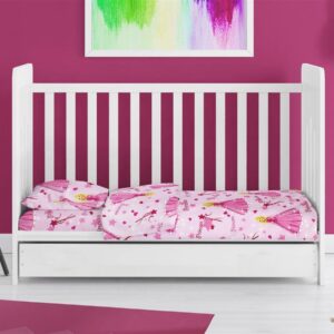 ΠΑΠΛΩΜΑΤΟΘΗΚΗ ΕΜΠΡΙΜΕ bebe Princess 392 120X160 Pink 70/30 Cott/Pol