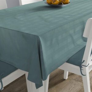 Ανεξίτηλο Τραπεζομάντηλο Νηματοβαφή Petrol 140X200 100% Cotton