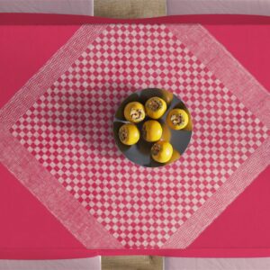 Καρέ Chequered 68X68 Red 50/50 Cott/Linen