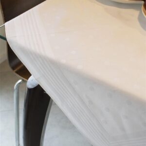 Ναπερόν Τραπεζίου με ολοκληρωμένο σχέδιο Πουά 80X80 White 100% Cotton