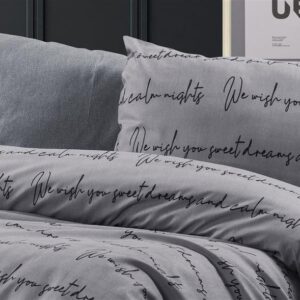 Μαξιλαροθήκη Εμπριμέ Αρίσβη 472 50X70 Grey 70/30 Cott/Pol