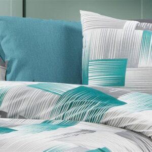 Μαξιλαροθήκη Εμπριμέ Ευφημία 475 50X70 Petrol 70/30 Cott/Pol