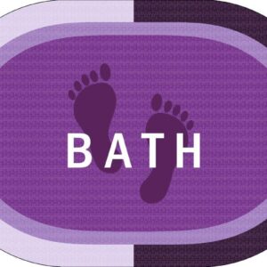 Πατάκι Μπάνιου Oval Αντιολισθητικό Bath 50X70 Lilac 100% Polyester