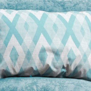 Μαξιλαροθήκη Εμπριμέ Ευδοξία 481 50X70 Petrol 70/30 Cott/Pol