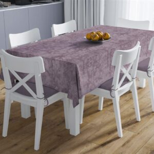 Αλέκιαστο Σετ 2 τεμ (Τραπ/λο 140X220 & Τραβέρσα 40X220) Panama Shadow Dark Lila 70/30 Cott/Pol