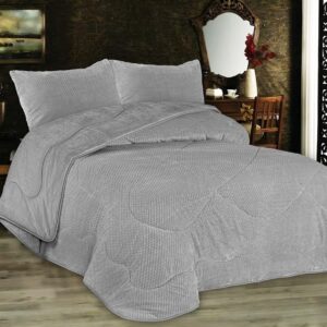 Κουβερτοπάπλωμα Popcorn Fleece 700 gsm 1950 Grey 160X220 100% Polyester