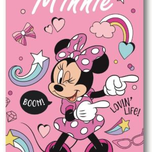 Κουβέρτα Fleece Disney Home Minnie 08 100X140 Pink 100% Polyester