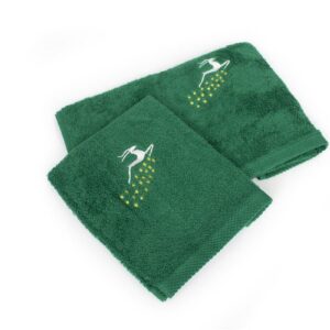 Χριστουγεννιάτικο Σετ Πετσέτες 2 τεμ. 30X50, 50X90 Reindeer Πράσινο 100% Cotton